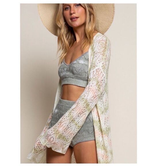 𝅺POL Waves Of Color lightweight maxi kimono - Picture 3 of 13